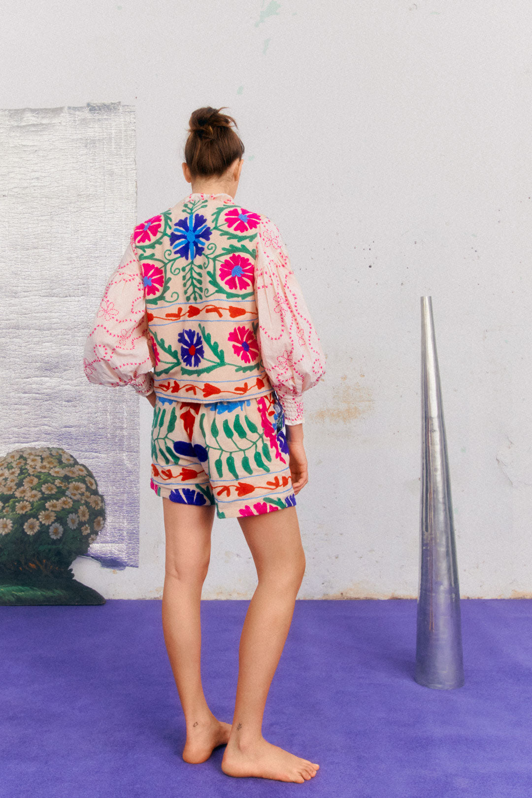 Julia multicolour embroidered vest
