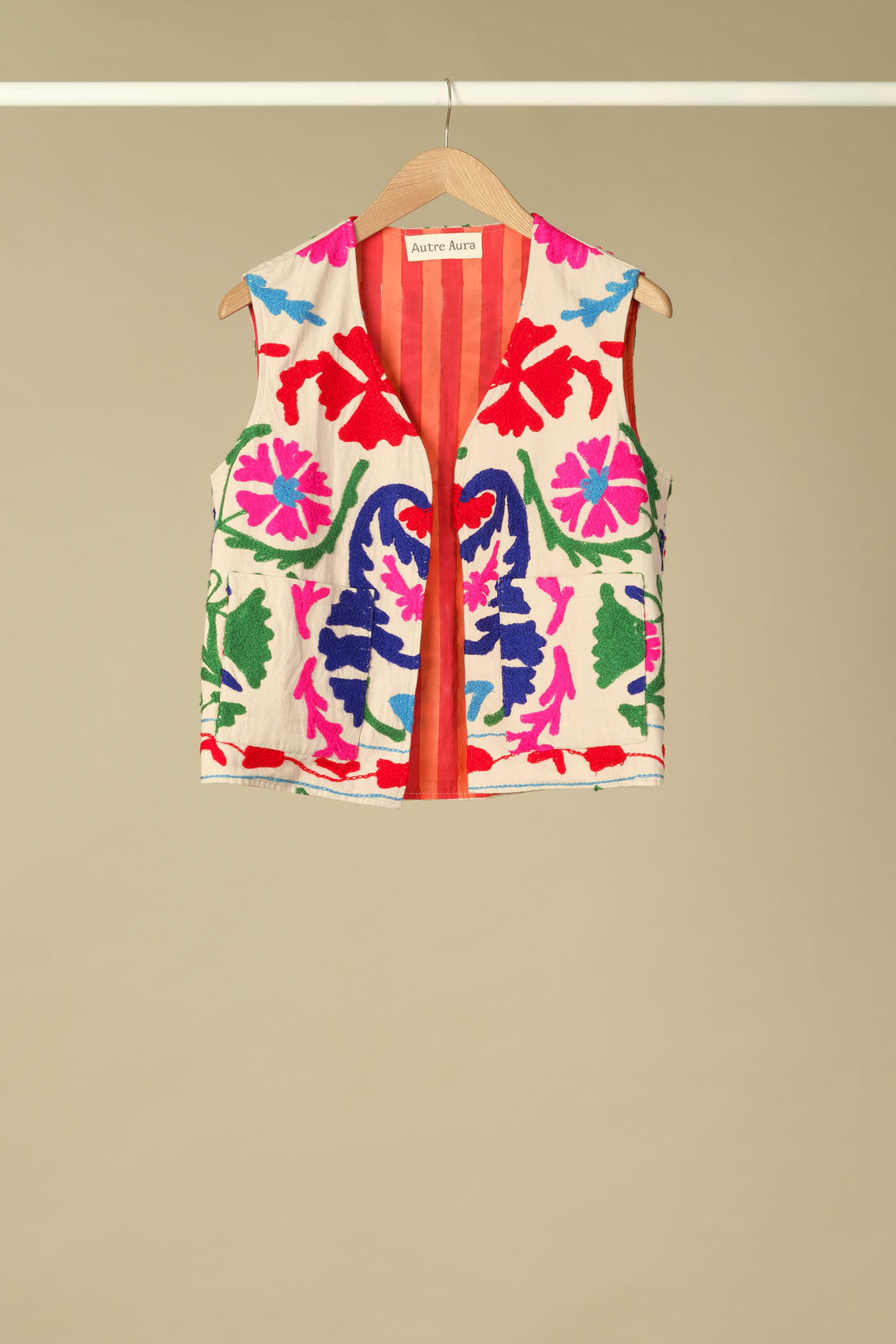 Julia multicolour embroidered vest
