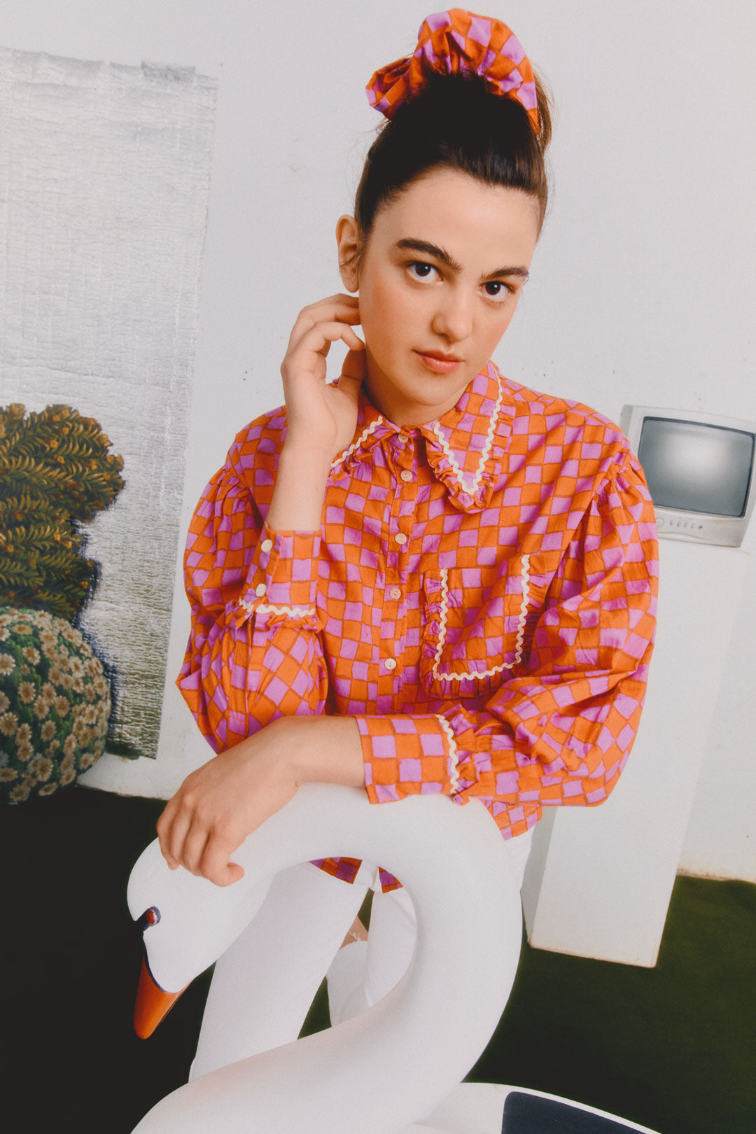 Maia blouse - checks